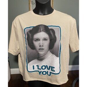 Disney Parks Star Wars Princess Leia I Love You Adult Shirt Sz 2XL SOFT COMFY
